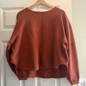 We The Free Terracotta Knit Top